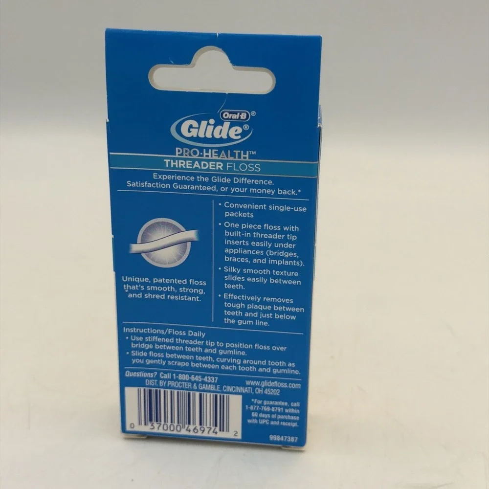 Oral-B Glide Pro-Health Threader Floss 30 Single-Use Packets Discontinued New